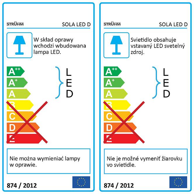 Mennyezeti lámpa Sola LED D Slim 20W 4000K 03512