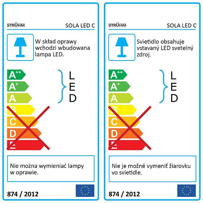 Mennyezeti lámpa Sola LED C Slim 14W 4000K 03516