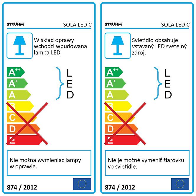 Mennyezeti lámpa Sola LED C Slim 14W 4000K 03516