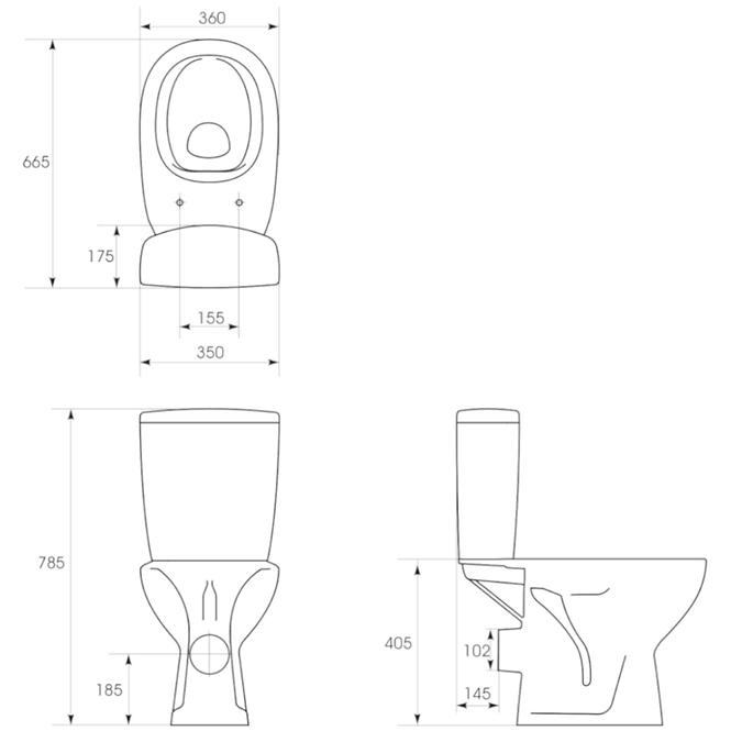 Wc Arteco Clean On kombinált