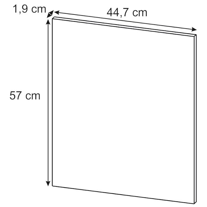 Konyhabútor ajtó Bella Graphite Super Mat OZ 45