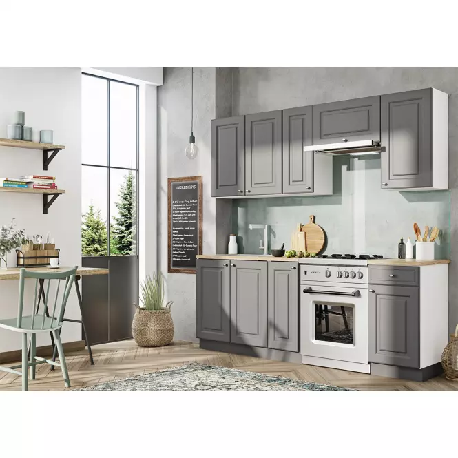 Konyhabútor ajtó Bella Graphite Super Mat OZ 45