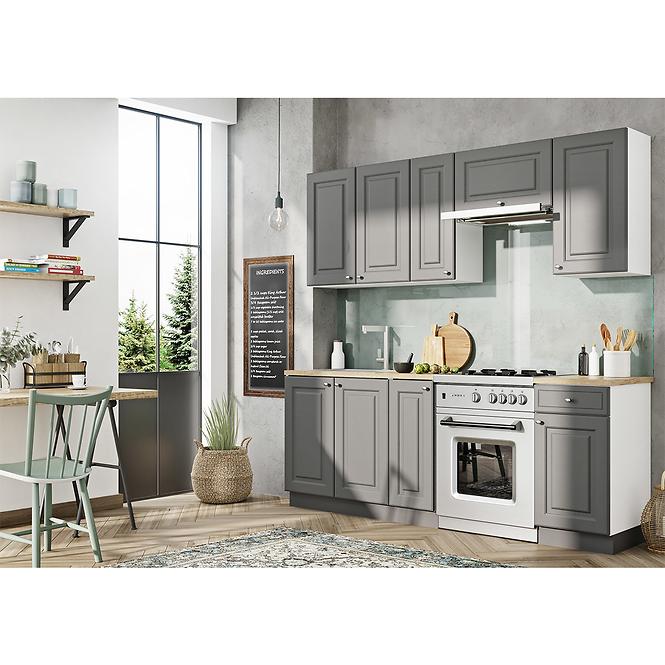 Konyhabútor ajtó Bella Graphite Super Mat OZ 45