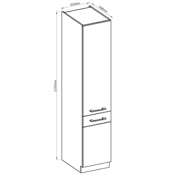 Konyhaszekrény Vigo fehér HG 40dk-210 2f