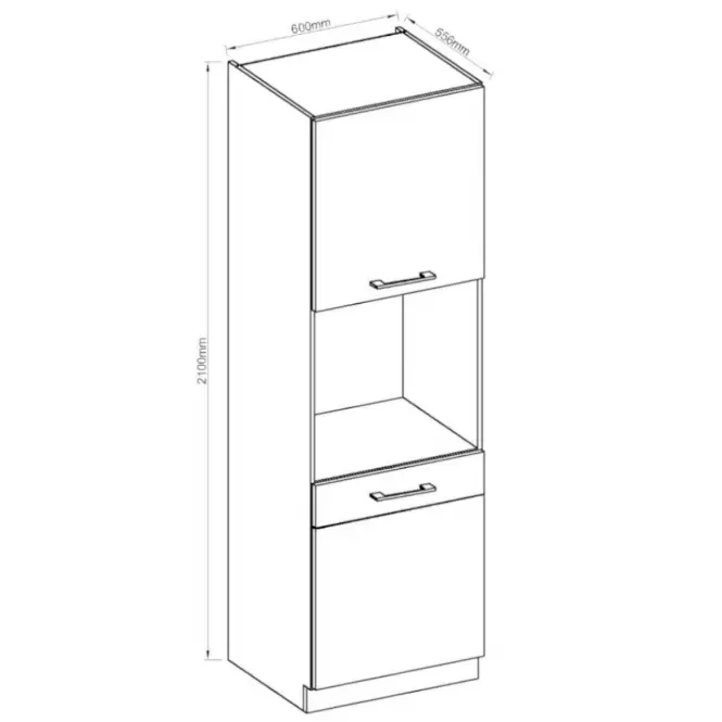 Konyhaszekrény Vigo fehér HG 60dp-210 2f,6