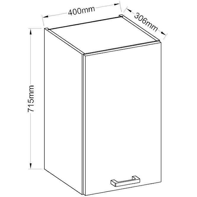 Konyhaszekrény Eko White 40G-72 1F