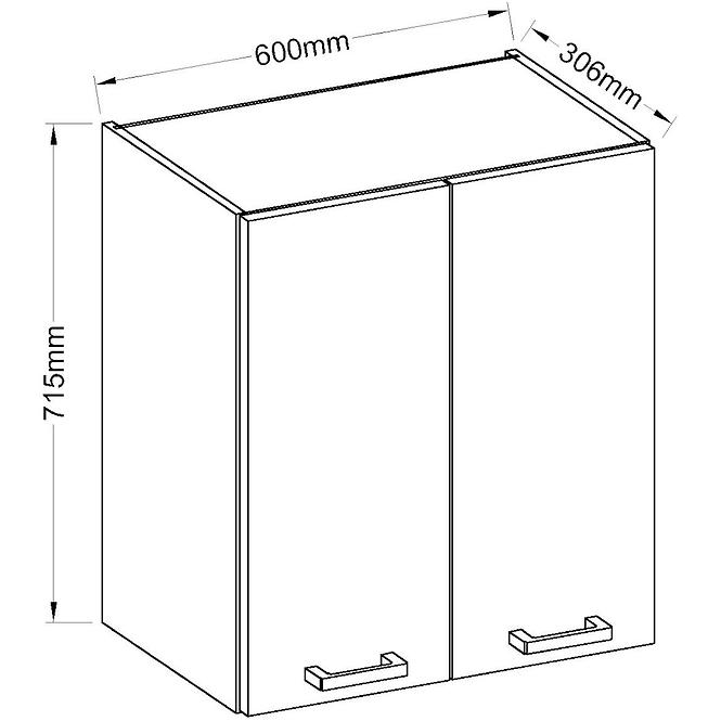 Konyhaszekrény Eko White 60G-72