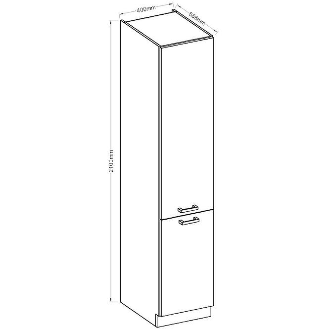Konyhaszekrény Eko White 40DK-210 2F