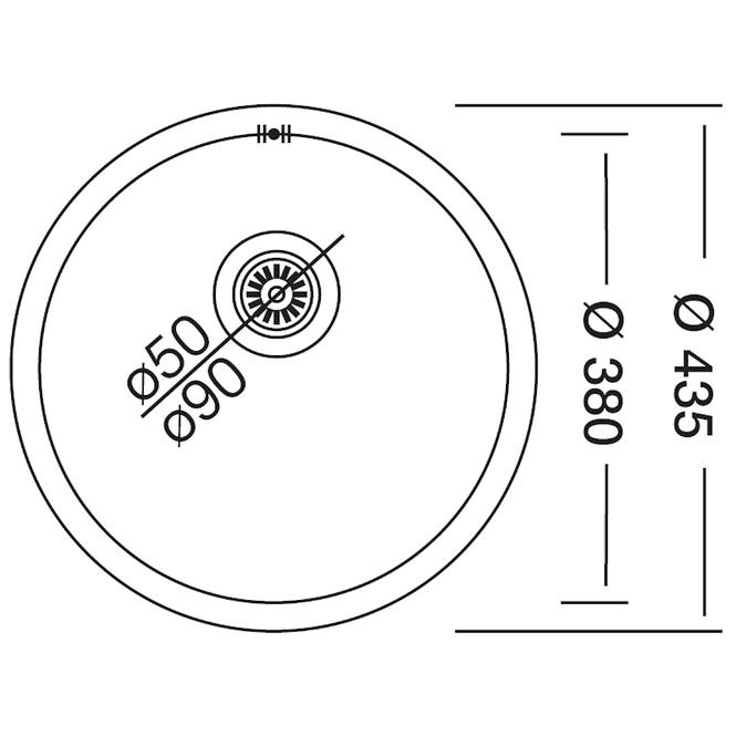 Rondo mosogatótálca EC 192 FI435+Szifón