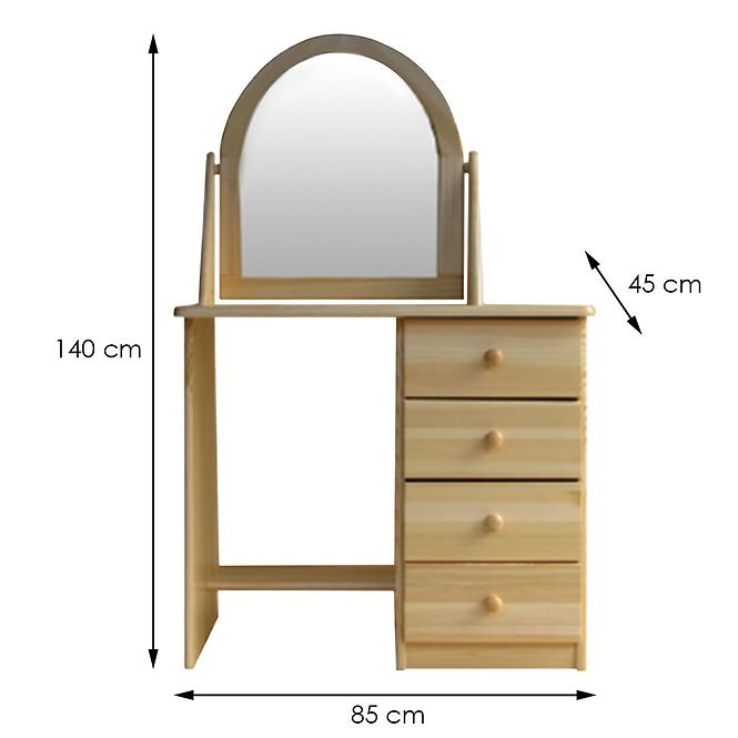 Fésülködő asztal fenyő Jobb