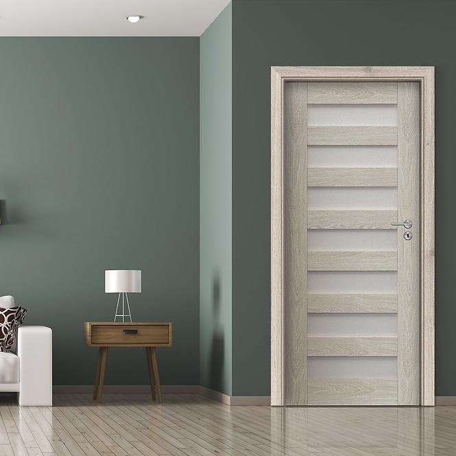 Beltéri ajtó Prestige PA 02 80L ezüst tölgy,2