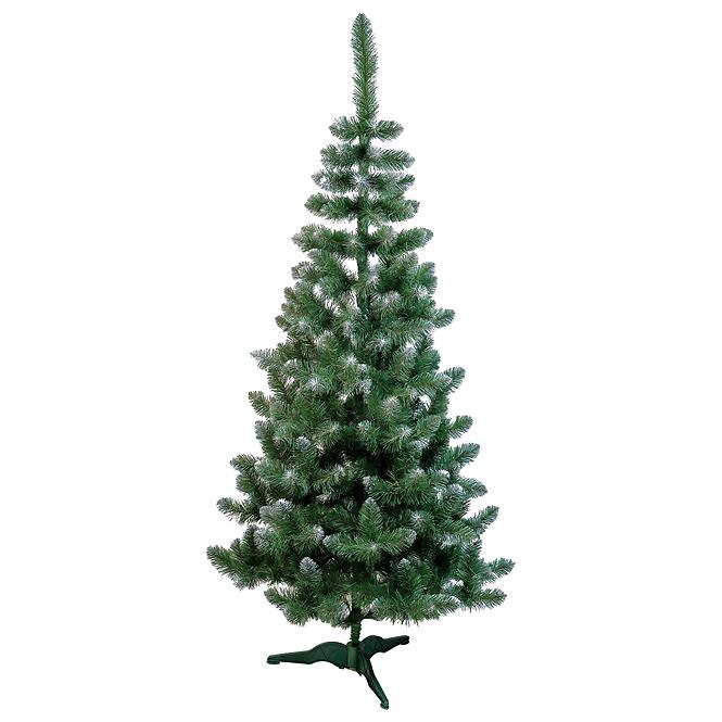Karácsonyfa, műfenyő, fehér szélű 220 cm.