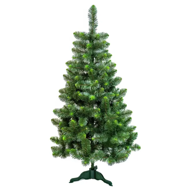 Karácsonyfa, műfenyő, zöld szélű 180 cm.