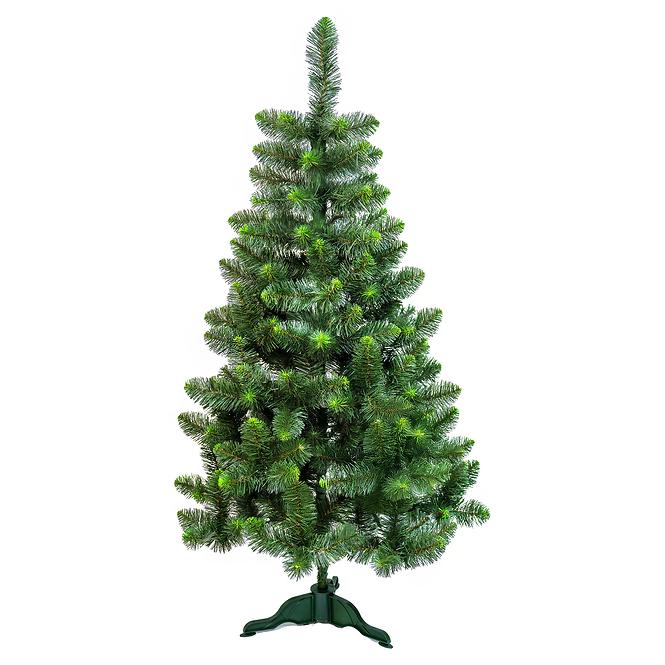 Karácsonyfa, műfenyő, zöld szélű 220 cm.
