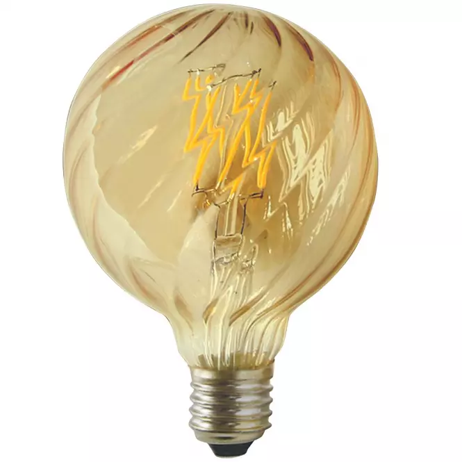 Izzó LED Amber Vintage E27 4w G95,2