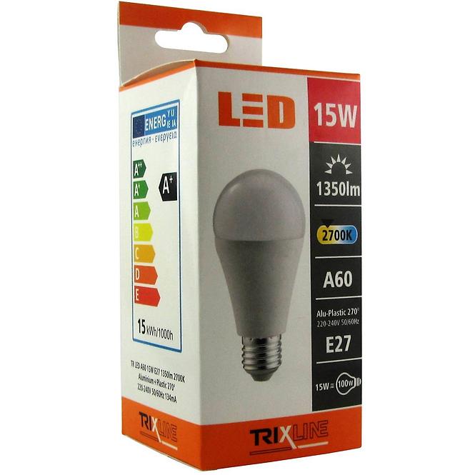 Izzó LED BC TR A60 15W E27 2700K