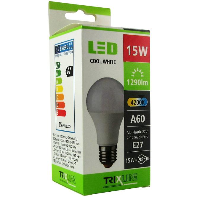 Izzó LED BC TR A60 15W E27 4200K