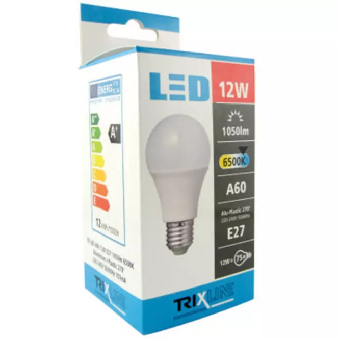 Izzó LED TR A60 12W 6500K 1050LM E27,3