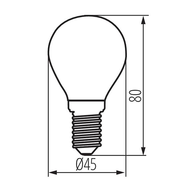 Izzó LED BC TR Trixline G45 6W E14 4200K