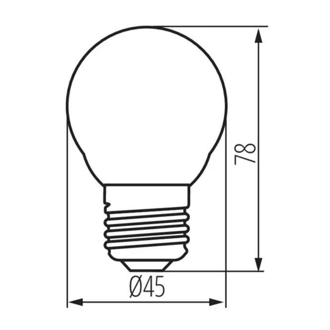 Izzó LED TR G45 6W 6500K 520LM E27,3