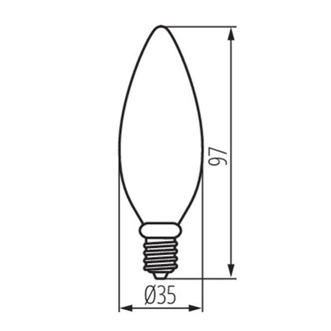 Izzó LED BC TR Trixline C35 6W E14 4200K