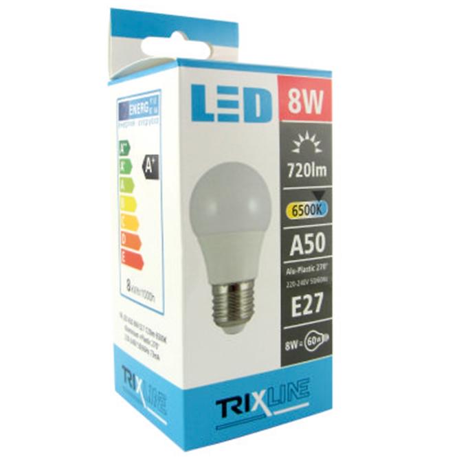 Izzó LED TR A50 8W 6500K 720LM E27