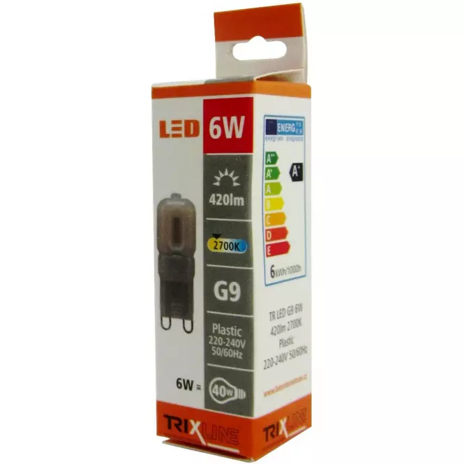 Izzó LED G9 6W 2700K,2