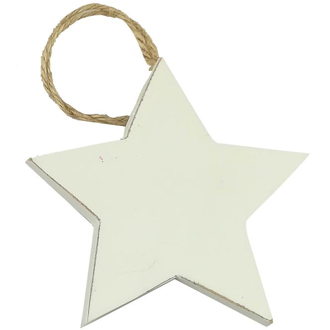 Felfüggeszthető csillag dekoráció  9cm