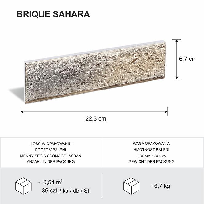 Csempe dekoratív Brique Sahara csomag=0,54m2