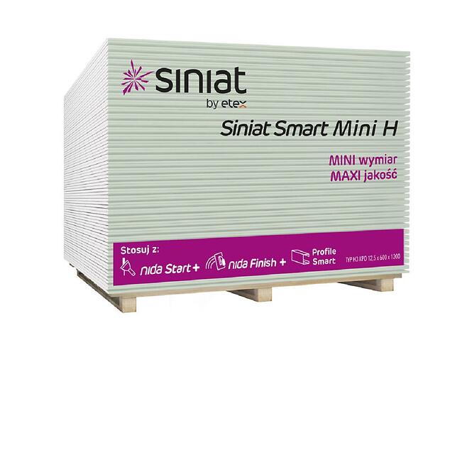 Impregnált gipszkarton Smart Mini H impregnált 12,5x600x1200mm