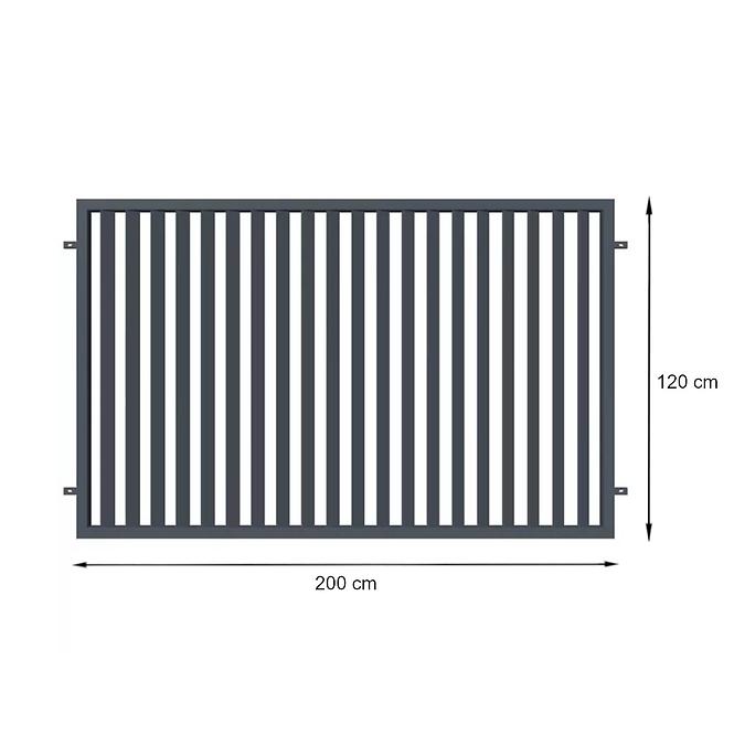 Kerítés panel Agat 120X200 W01370