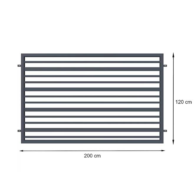 Kerítés panel Rubin 120X200 W01343