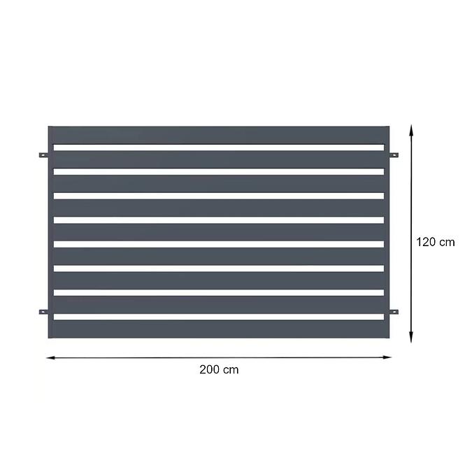 Kerítés panel Szafir 120X200 W01356