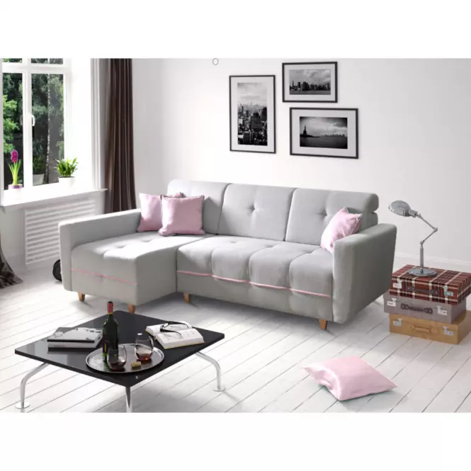 Sarok ülőgarnitúra szett Grey B Enzo 161+Enzo 152 dr narural