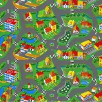 Padlószőnyeg méterben  4M széles Little Village 90