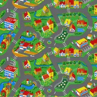Padlószőnyeg méterben  4M széles Little Village 90
