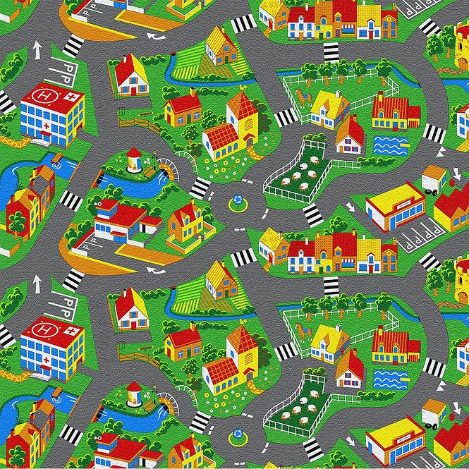Padlószőnyeg méterben  4M széles Little Village 90