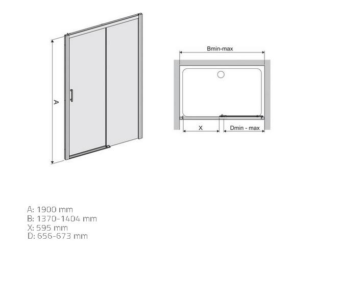 Zuhanyajtó D2P/Freezone 140 W0 Glass Protect