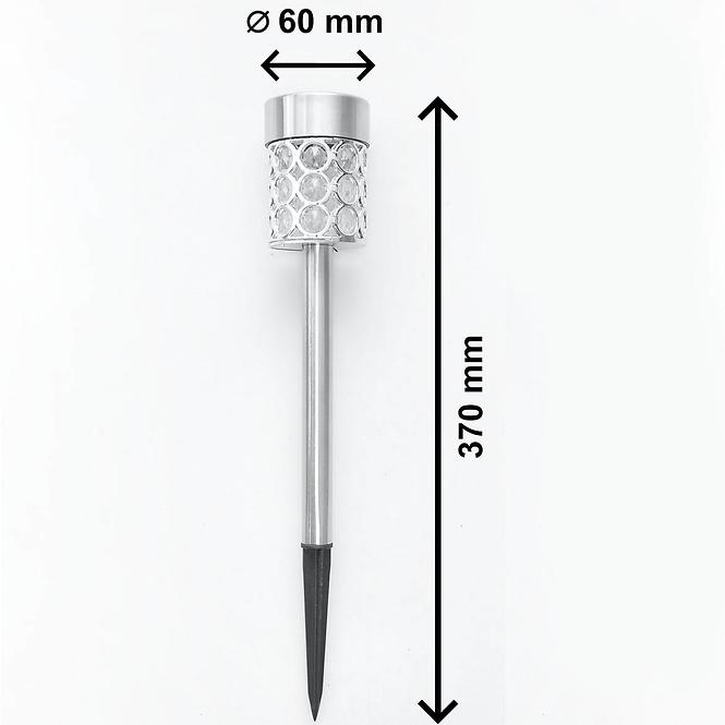 Szolár megvilágítás GLE728247 LED Metal