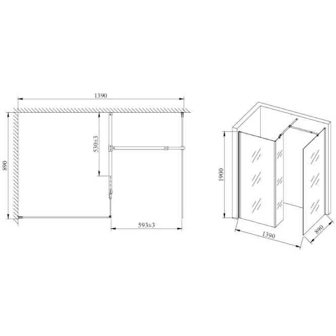 Zuhanyfal  Walk-In Ibiza,3