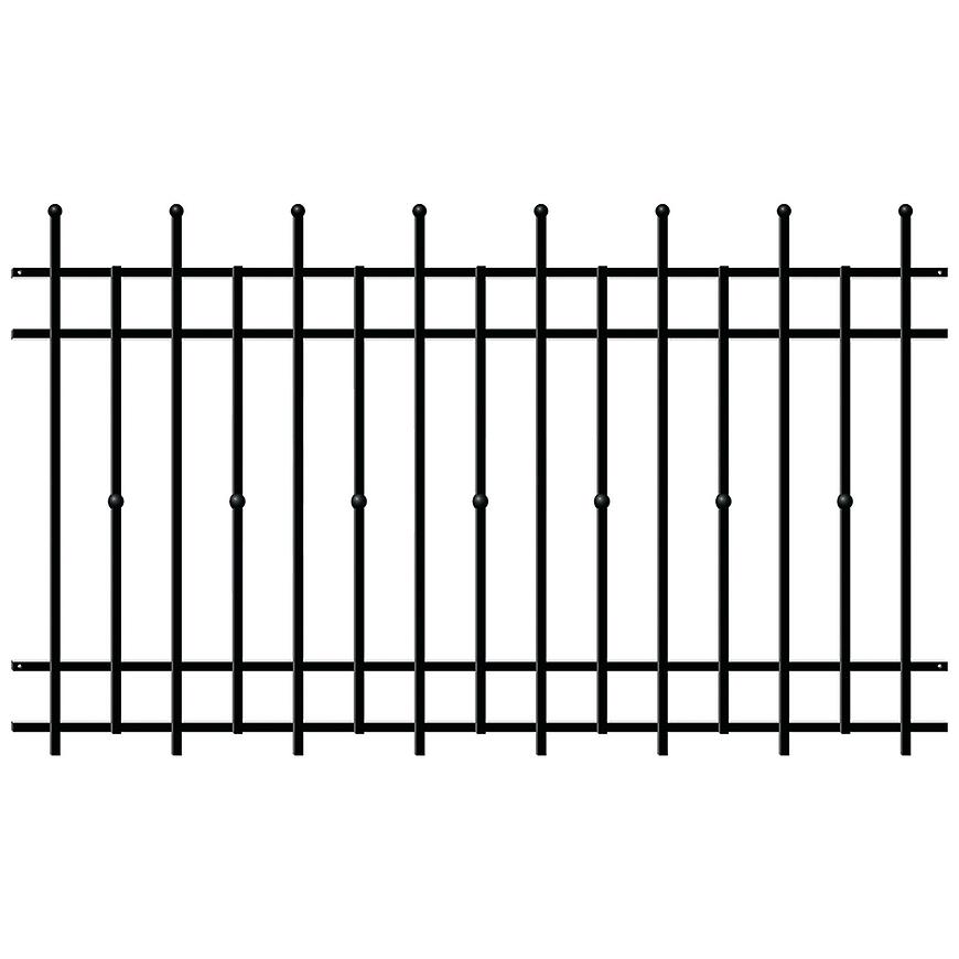Kerítés panel Brema 117,5x200 ral9005 w6161