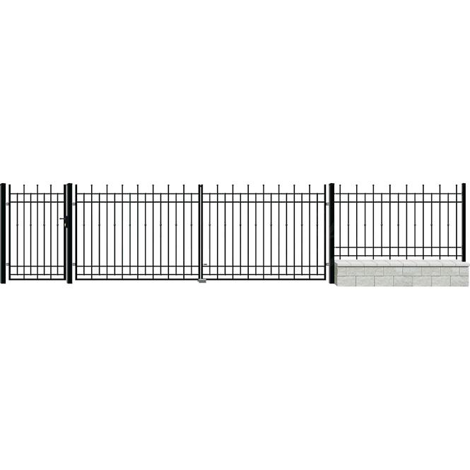 Kerítés panel Brema 117,5x200 ral9005 w6161