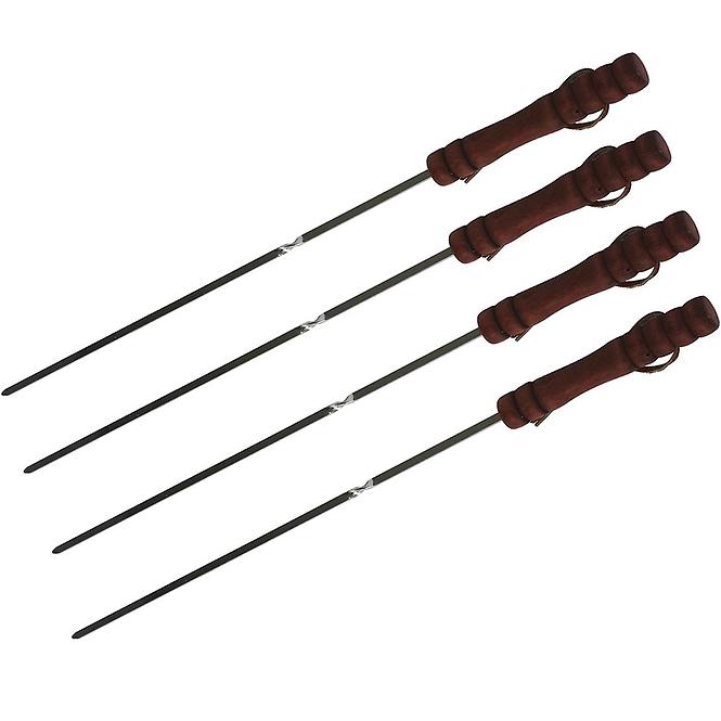 Krómozott tűk grillezéshez, BBQ 40 cm ,4 db