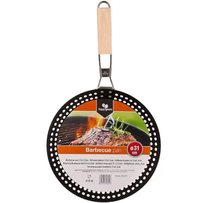Grill serpenyő BBQ 31x3,5 cm,2