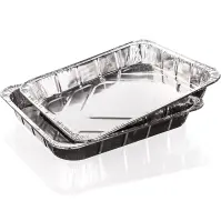 Alumínium grilltartály készlet, 22,5x17,5x3,5 cm, 2 db