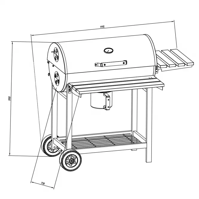 Faszén grill JY-050