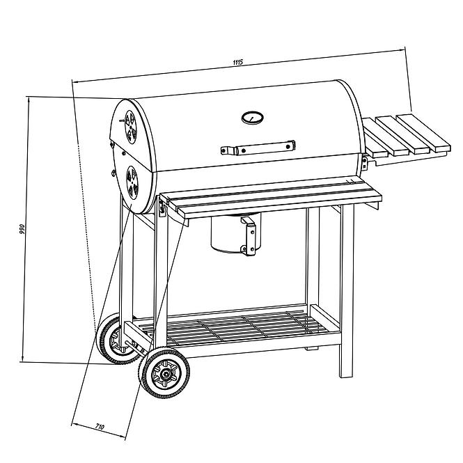 Faszén grill JY-050