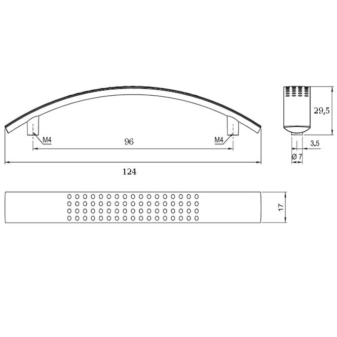 Fogantyú – A004-96-UN87/króm