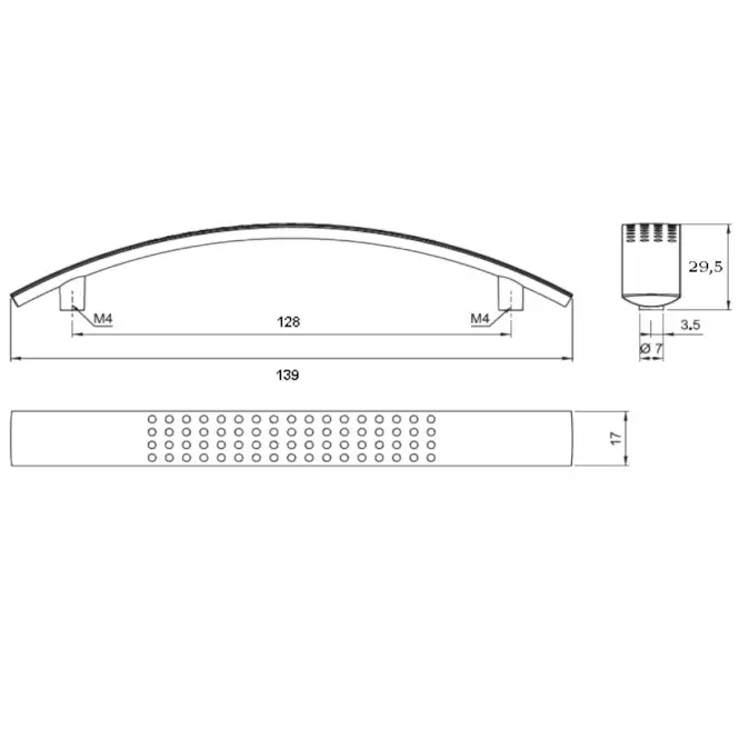 Fogantyú A004-128 króm