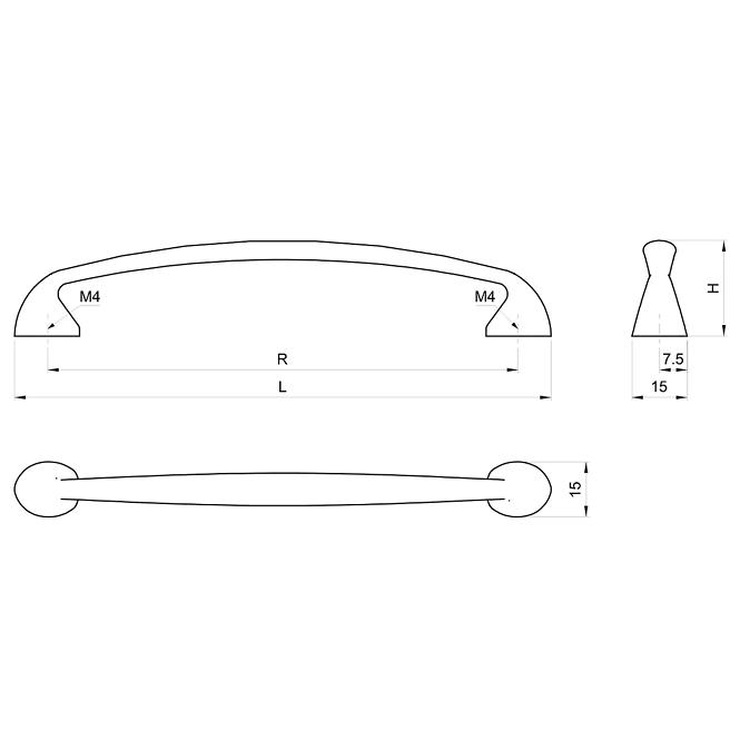 Fogantyú a011-128 króm